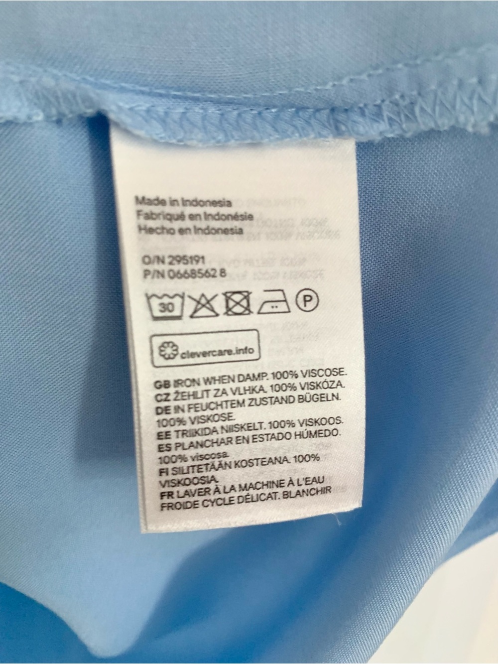H&M Light Blue Cape Sleeve Shift Dress - Picture 7 of 8